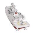thumbnail image 2 of letairis RC Warship Remote Control Cruiser Speedboat Model Children Aircraft Carrier Toys Holiday Gift Silver, 2 of 8