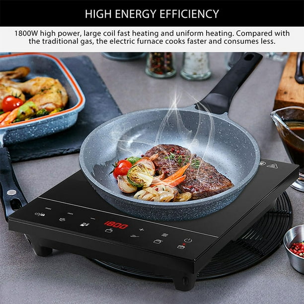 1800W Portable Induction Cooktop Digital Countertop Burner Cooker