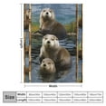 thumbnail image 4 of WERPE Otter Blanket for Men Women, Otter Gifts for Otter Lover, Soft Fuzzy Otter Throw Blanket Otter Decor Plush Gift for Birthday Christmas White, 4 of 6