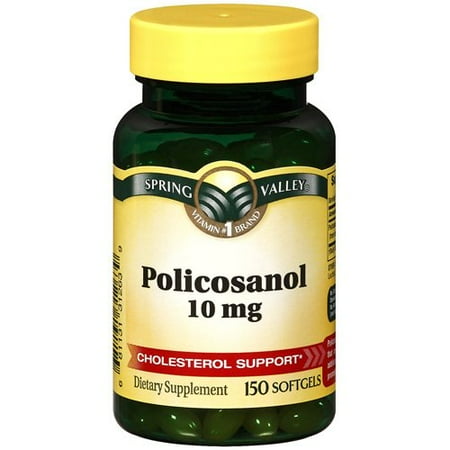 Spring Valley: 10 Mg Cholesterol Support* Dietary Supplement Softgels Policosanol, 150 ct