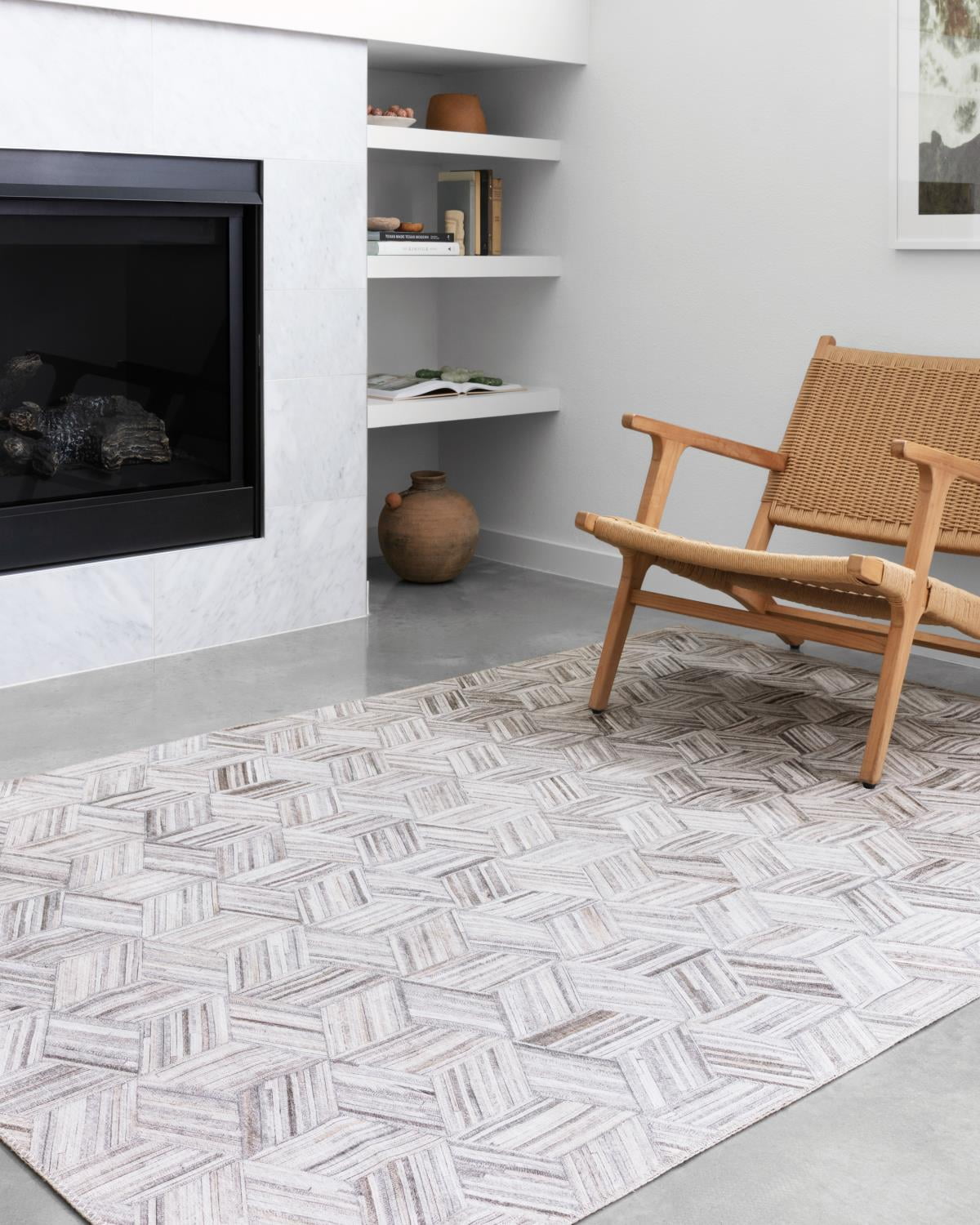 Loloi Maddox MAD-07 Lt Grey / Ivory 3'-6"x5'-6" Area Rug