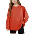 thumbnail image 3 of Bovxnpu Girls Long Sleeve T Shirts Kids Spring Fall Tops School Tee Kids Undershirt Casual Loose Long Sleeve Undershirt Tops, 3 of 7