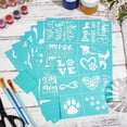 thumbnail image 5 of 8pcs Self-Adhesive Silk Screen Printing Stencil Animal Theme Silk Screen Stencil Dog Cat Stencils Paw Print Reusable Mesh Transfer with 1pc Scraper for Painting on Wood DIY T-Shirt Fabric, 5 of 6