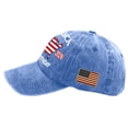 thumbnail image 4 of Trgacdwlo 250 Anniversary USA Hat 1776-2026 Unisex Adjustable Embroidered Patriotic Hats USA Flag Distressed Retro Baseball Caps Blue, 4 of 5