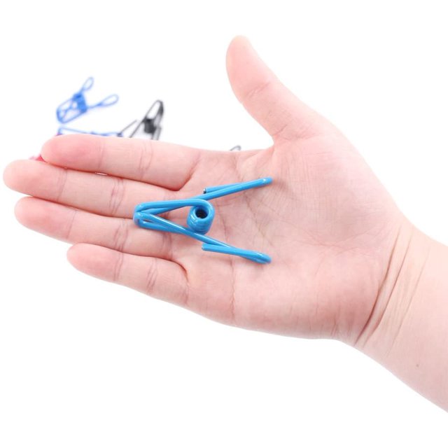 10 Piezas Clip de Alambre de Metal Multiusos Pinza de Ropa a Prueba de Viento Clips de Metal Soportes para Ropa de Oficina Pa?ales de Bebé Clips de Clavijas de Metal Pins Clips para Colgar Ganchos LingWen 8390615508162