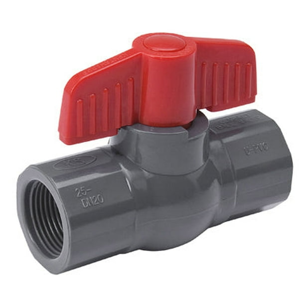 Válvula de bola Homewerks PVC FIP de 1/2 pulgada con mango en T de puerto completo