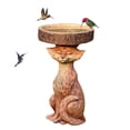 thumbnail image 4 of Bird Bath,Standing Bird Feeder,Resin Bird Feeders On A Pedestal, Bird Bath Bowl For Garden, Brown Pedestal Handmade,Bird Bath For Outdoors, Standing Resin Bird Feeders(G), 4 of 9