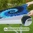 thumbnail image 6 of Blue Tie Dye Mandala Pattern Square Fitted Tablecloth with Elastic Edge,Square Table Cover,Washable Elastic Table Cover for Home Kitchen Party Decor 34"x34", 6 of 6