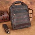 Crazy Horse Genuine Leather Tactical Shoulder Crossbody Bag With Hook