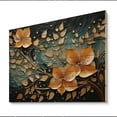 thumbnail image 2 of Designart "Bronze Azure Spiraling Foliage" Abstract Botanicals Print on Natural Pine Wood, 2 of 5