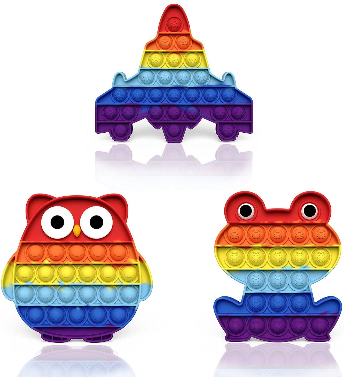 3 Packs Bubble Sensory its Push It Fidget Pop Toy, Popper Poop Figetget