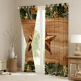 thumbnail image 3 of Feelyou Texas Stars Blackout Curtains Set of 2 (52x84 Each), Rustic Camo Window Curtains, 3 of 6