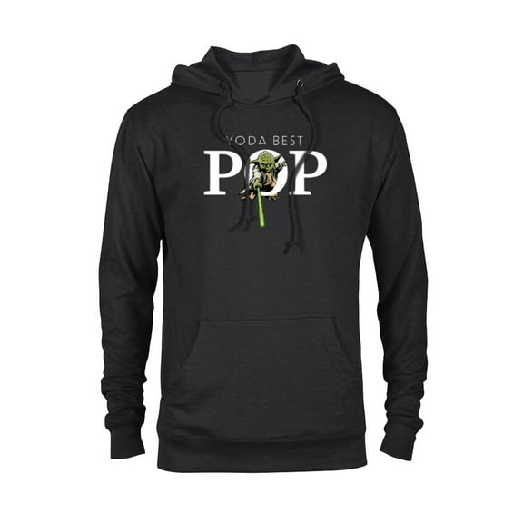 Star Wars Yoda Lightsaber Best Pop Birthday Father's Day - Pullover Hoodie for Adults - Customized-Black