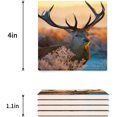 thumbnail image 3 of XDDJA Fantastic Deer in Sunset Forest Set of 4 Coaster for Drinks, Absorbent Ceramic Stone Coasters Cup Mat with Cork Base for Home Kitchen Room Coffee Table Bar Decor, 3 of 4
