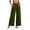 Army Green-women wide leg pants for women, variant on Women Wide Leg Pants for Women Casual Pant Elastic Trousers Decorative Buttons Rayon Clothes with Pockets