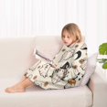thumbnail image 4 of Costumed Ghost Halloween Pattern Blanket Hoodies for Kids 6-13YR Oversize Wearable Blanket Hoodies for Boys Girls Teens, 4 of 7