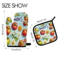 thumbnail image 2 of Yayeee Oven Mitts and Pot Holder Set of 2 Heat Resistant Kitchen Gloves Baking Hot Pad, Green Tomatoes, 2 of 5