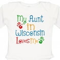 thumbnail image 4 of Inktastic My Aunt in Wisconsin Loves Me Boys or Girls Long Sleeve Baby Bodysuit, 4 of 5