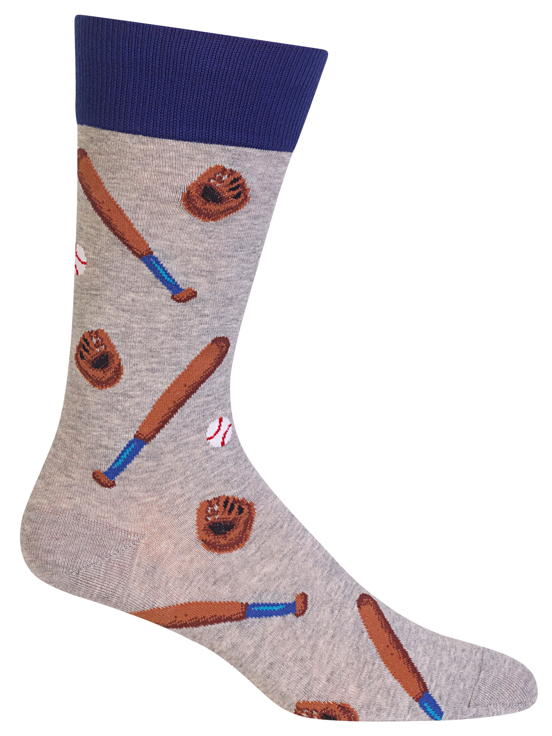 Hot Sox Baseball Socks, Novelty Socks for Men by Hot Sox Heather