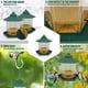 thumbnail image 5 of Comedero para pájaros silvestres con forma de estrella intermitente para decoración exterior de jardín, patio, hexágono, con techo, 5 of 5