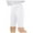 White, variant on Povozer Girls Quarter Pants High Waisted Shorts Slim Breathable Shorts Yoga Pants(Black,7-8Y)