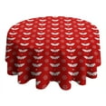thumbnail image 4 of Christmas Round Tablecloth 70x70in(178x178cm) – Waterproof Polyester Table Cover with Full Print Design, Wrinkle Resistant & Washable for Kitchen Dining Party Decor, 4 of 6