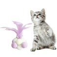 thumbnail image 1 of Cat Ball Toy Interactive Fake Feather Soft Cat Toy Cat Chew Toy Kitten Bell Toy, 1 of 10