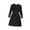 Black, variant on Lovskoo Kids Toddler Girls 2Pcs Dress Set 8-12 Years Round Neck Knit Patchwork Velvet Long Sleeve Dress   Black Belt Purple