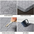 thumbnail image 2 of Homieway Kitchen Mat for Floor, Anti Fatigue Memory Foam Rug, Waterproof PVC Padded Comfort Mat for Kitchen Sink, Laundry Room, Office, 17"x28"+17"x59", Gray, 2 of 7
