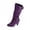 Purple, variant on Dakaela Women’s Slouchy Mid Calf Heeled Boots Side Zipper Buckles Decor Suede Fashion Knee High Boots Round Toe Fall Winter Dress Boot