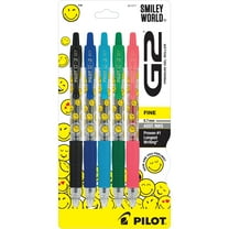 Pilot, G2 Premium Gel Pens, G2 | SmileyWorld® Collection, Fine Point 0.7 mm, Assorted Ink, 5 Count