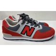 thumbnail image 3 of New Balance Men's Red Gray Suede Mesh Sneakers Size 6, 3 of 6
