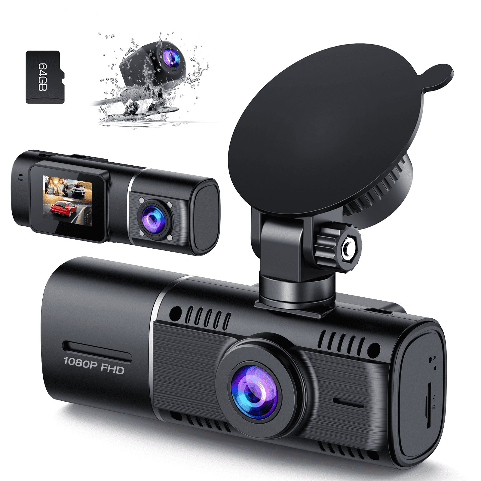 TOGUARD HD CAMERA ドライブレコーダー TOGUARD Dash Cam Front and Rear 1080P Full HD Car Camera,2.45 inch