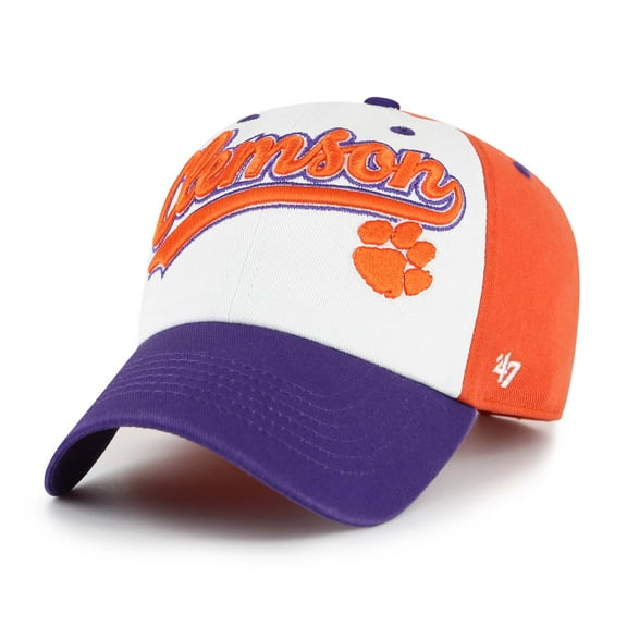 Youth '47  White Clemson Tigers Scooter Clean Up Adjustable Hat