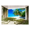 thumbnail image 2 of Tiptophomedecor Peel and Stick Beach Wallpaper Wall Mural - Beach And Ivy - Removable Wall Decals, 2 of 3