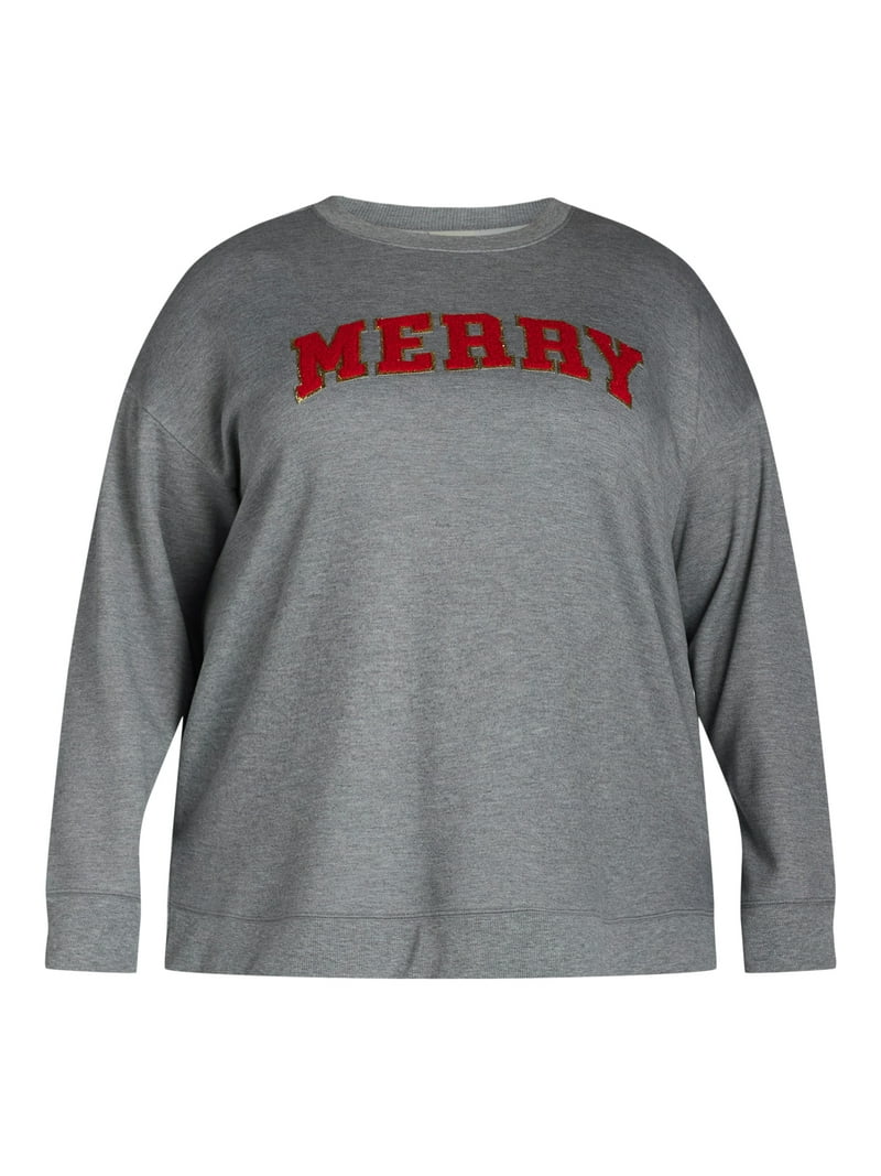 WDIRARA Women's Oversized Graphic Sweatshirt | Plaid Patchwork, Number Print, Crewneck Pullover 1 thumbnail image