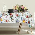 thumbnail image 2 of Spring Summer Floral Tablecloth Rectangle 60x84 Inch, Outdoor Tablecloth Vintage Birds Flower Table Cloth Decor for Dinner Party Picnic, 2 of 6