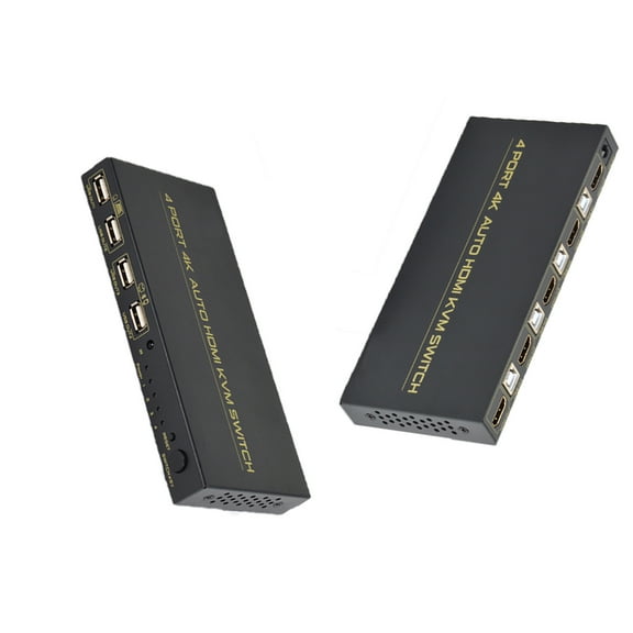 axGear HDMI KVM Switch 4 Port Auto Box Dual Monitor Extended Display