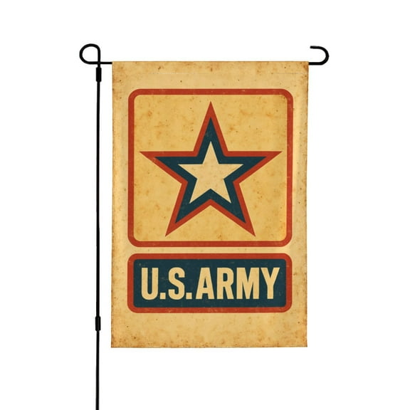 U.S. Army Veteran Logos Garden Flag 12.5x18 Inch Double Sided Decorations Outdoor Yard Flags For Outside Lawn Porch Garden Decor
