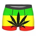 thumbnail image 2 of Rasta Flag Boxer for Men Underwear Weed Underpants Male Panties Pouch Short Pants, 2 of 6
