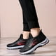 thumbnail image 5 of Zapatillas de running para hombre, deportivas, de senderismo, con punta redonda, con cordones, planas, antideslizantes, cómodas, de color liso, para tenis, 5 of 9