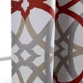thumbnail image 3 of DriftAway Alexander Thermal Blackout Grommet Unlined Window Curtains Spiral Geo Trellis Pattern, 3 of 6