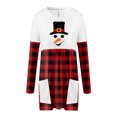 thumbnail image 2 of Sudadera Gibobby sin capucha y ocio Navidad Camisa de mujer con bolsillo Casual Regalo Túnica Tops Bloque de Color M, 2 of 4