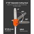 thumbnail image 4 of Gas Pole Saw Rotatable Head 43CC 2-Stroke Tree Trimmer 10 in Cutting Bar, 4 of 6