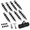 Black-8 Pack, variant on Black 8 Pack Spiral Trampoline Anchors Heavy Duty Ground Anchor Kit