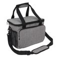 thumbnail image 2 of Bolsas de almuerzo aisladas engrosadas, impermeables, enfriadoras de Oxford para enfriar bolsas de almuerzo grandes con manijas y correas grises al aire libre, 2 of 10