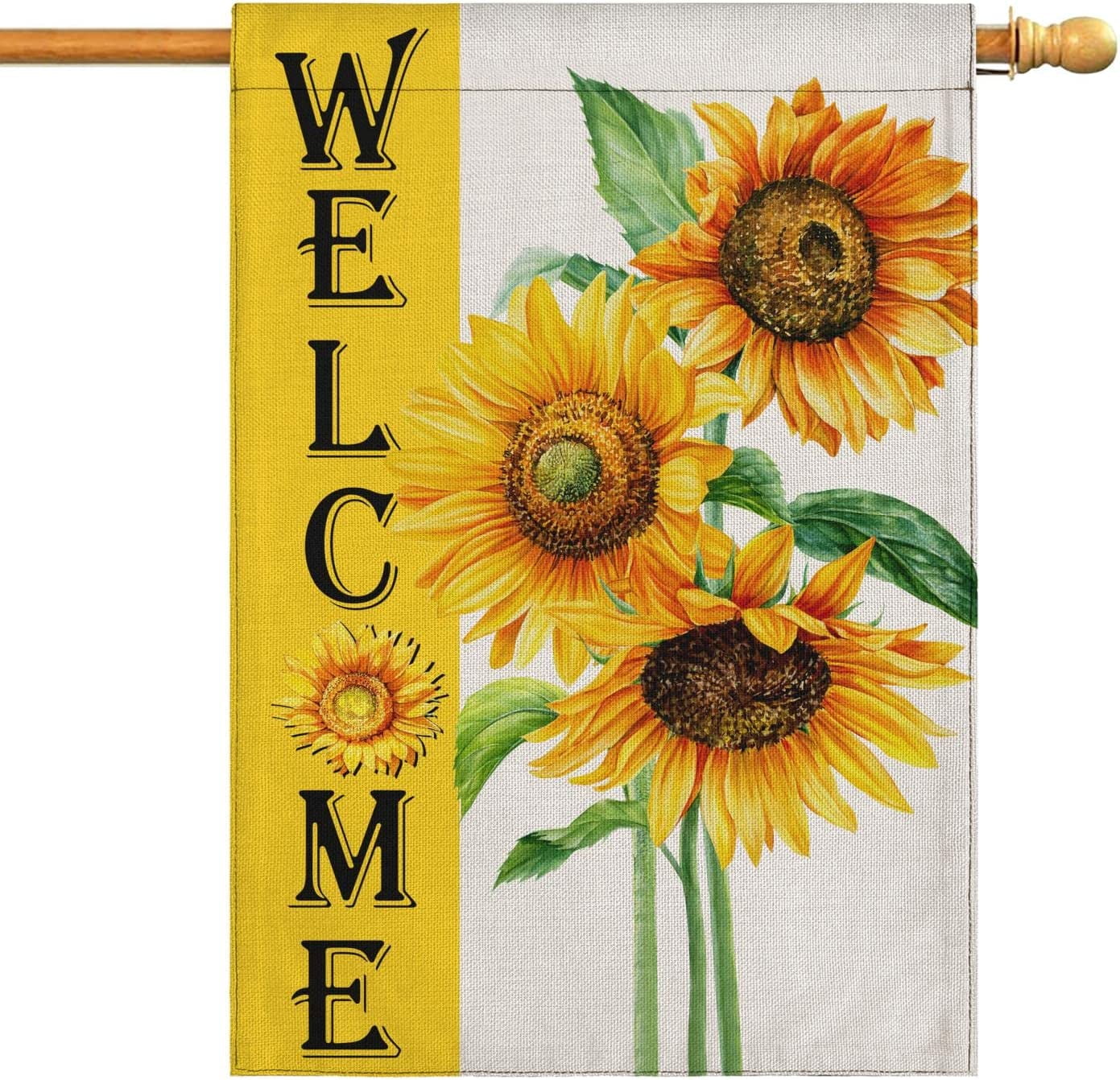 Summer Garden Flag Sunflower Flag Double Sided Vertical Burlap Yard Outdoor Decor 28x40