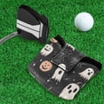 thumbnail image 5 of Haosy Pumpkin Ghost Spiderweb Golf Mallet Putter Cover Strong Magnetic Leather Golf Club Headcover Closure, 5 of 7