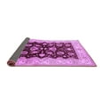 thumbnail image 2 of Ahgly Company Indoor Round Oriental Purple Industrial Area Rugs, 5' Round, 2 of 4