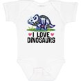 thumbnail image 3 of Inktastic Girl Dinosaur I Love Dinosaurs Girls Baby Bodysuit, 3 of 5
